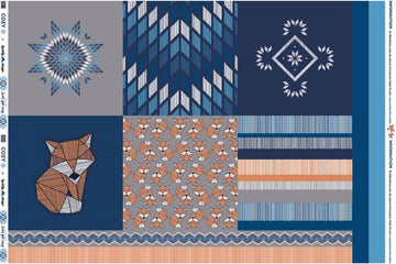 DIY-Panel "Cozy Pillow" by lycklig design, Canvas, blau